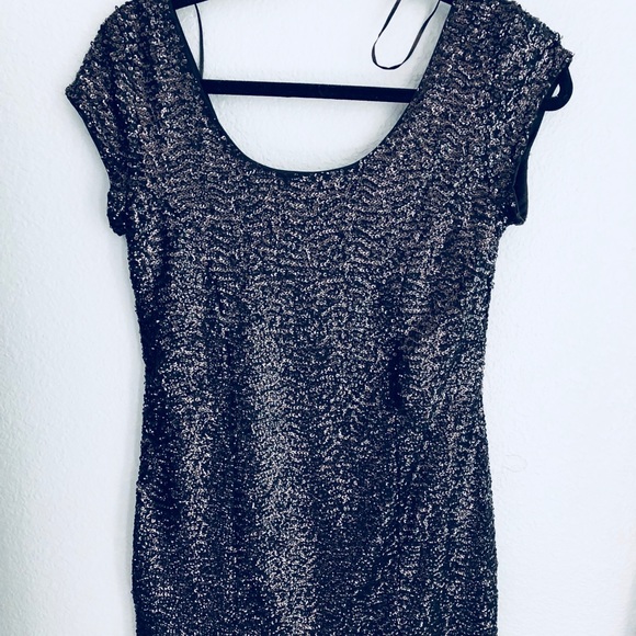 💋Black Sequin Dress size 10 NWT - Picture 6 of 7